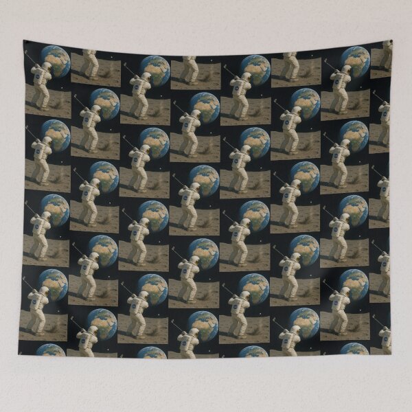 Item preview, Astronaut plays golf on the moon designed and sold by Gletschie.