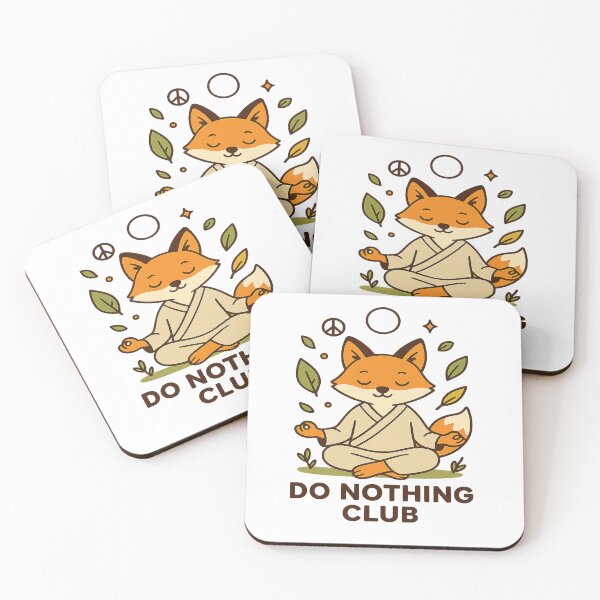 Item preview, Zen Fox – Do Nothing Club | Relaxed Mind, Calm Spirit designed and sold by Mirkoniart.