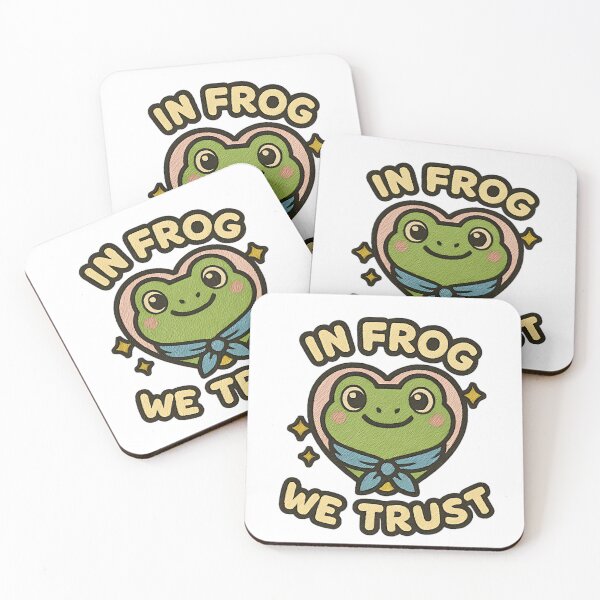 Item preview, In Frog We Trust adorable frog heart design cute amphibian love funny art designed and sold by ArtDesignTp.