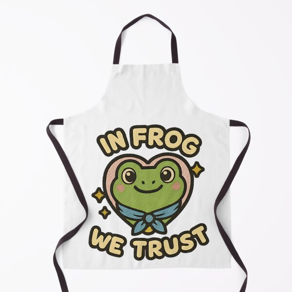 Item preview, In Frog We Trust adorable frog heart design cute amphibian love funny art designed and sold by ArtDesignTp.