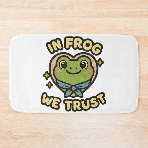 Item preview, In Frog We Trust adorable frog heart design cute amphibian love funny art designed and sold by ArtDesignTp.