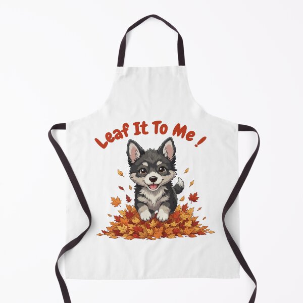 Item preview, Leaf It To Me Greyster Dog Running in Fall Leaves Cute Autumn designed and sold by The Real Life Symphony.