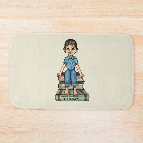 Item preview, Reading Can Change Perspective, Boy Sitting on Books designed and sold by JoyfulWhimsy.