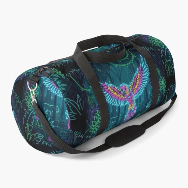 Item preview, Bright neon macaw in the mysterious rainforest designed and sold by Gletschie.