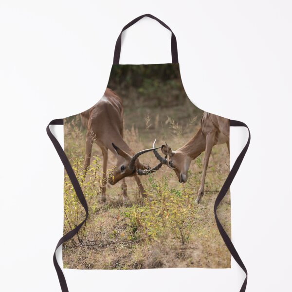 Item preview, Locked Horns — Young Impalas Sparring in the Grass, Africa designed and sold by DavideAntoniani.