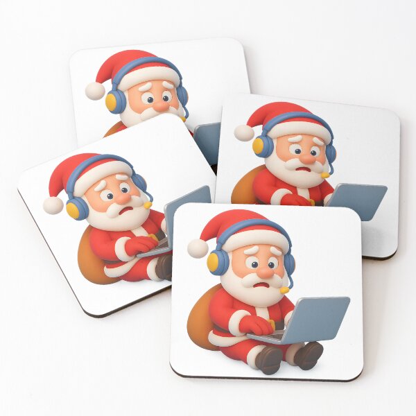 Item preview, 3D Santa Working on Laptop designed and sold by Anna Koneva.