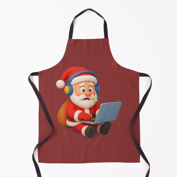 Item preview, 3D Santa Working on Laptop designed and sold by Anna Koneva.