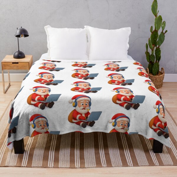 Item preview, 3D Santa Working on Laptop designed and sold by Anna Koneva.