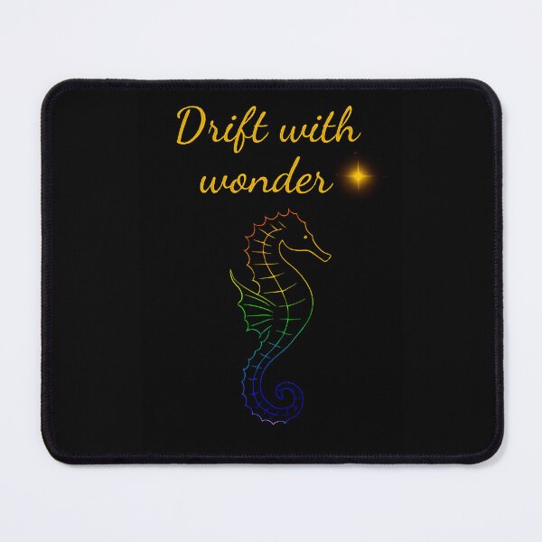 Item preview, Neon Starlit Seahorse-Drift with wonder designed and sold by Brickroad Dsigns.