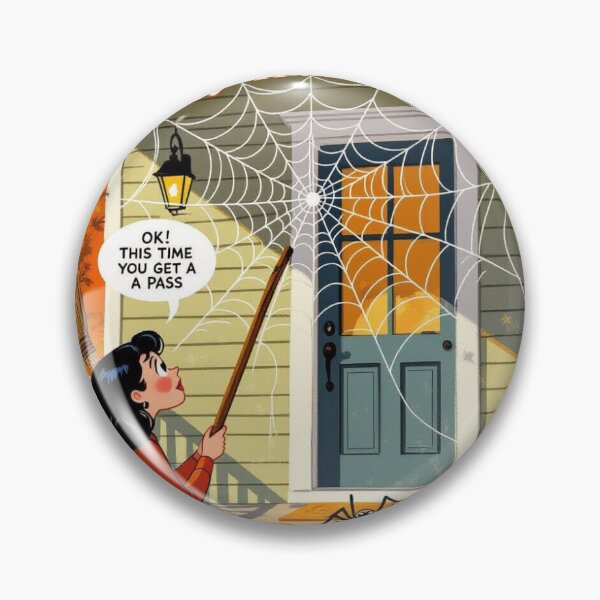 Item preview, Friendly Spider Message – Cute Whimsical Cartoon Design designed and sold by WhimsyByPaul.redbubble.com.