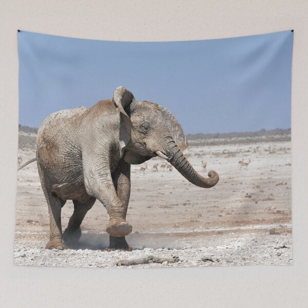 Item preview, Dust-Step — African Elephant Crossing the Pan, Africa designed and sold by DavideAntoniani.