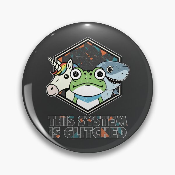 Item preview, This System Is Glitched | Portland Frog Unicorn Shark Protest Glitch Art designed and sold by 3MillsDesign.
