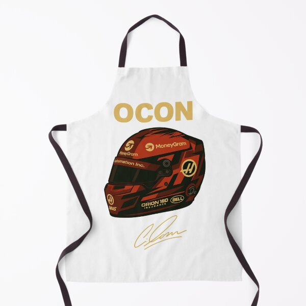 Item preview, Esteban Ocon Haas Helmet Illustration | Formula 1 Motorsport Art designed and sold by CRacing Motorsport Club.