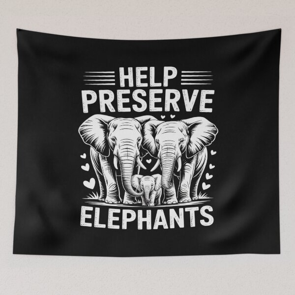Item preview, Animal Welfare HELP PRESERVE ELEPHANTS Funny Animal Rights designed and sold by LeeEvans222.