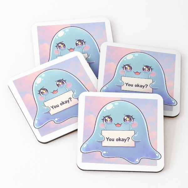 Item preview, “You Okay?” Cute Jelly Creature Support Art designed and sold by Jaded's Cute Clips.