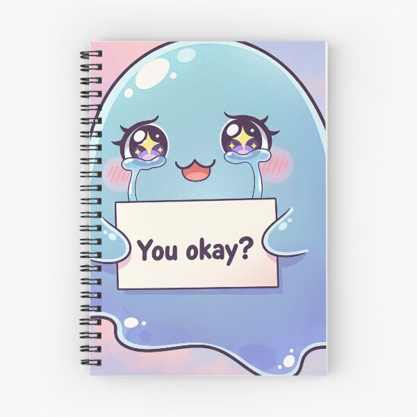 Item preview, “You Okay?” Cute Jelly Creature Support Art designed and sold by Jaded's Cute Clips.