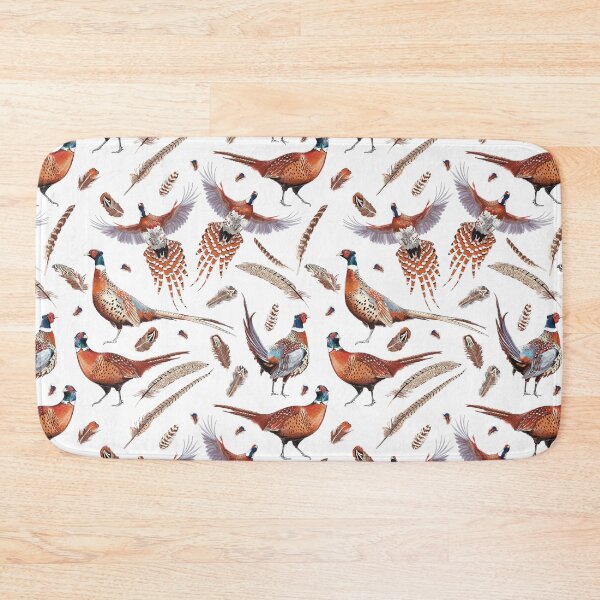 Item preview, Pheasants and Feathers Pattern designed and sold by Hide&Quill.