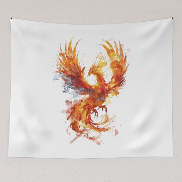 Item preview, Phoenix – The Eternal Flame of Rebirth designed and sold by AlexLineArt.