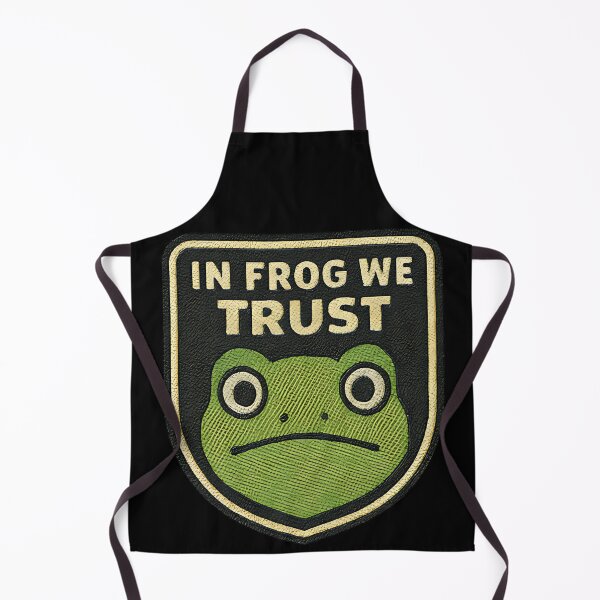 Item preview, In Frog We Trust frog badge retro amphibian design funny quote vintage humor designed and sold by ArtDesignTp.