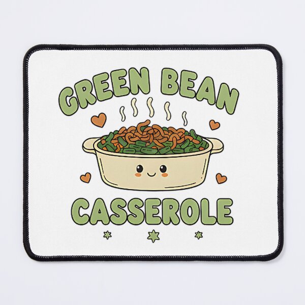 Item preview, Green Bean Casserole cute food design thanksgiving humor cozy dinner recipe art designed and sold by ArtDesignTp.