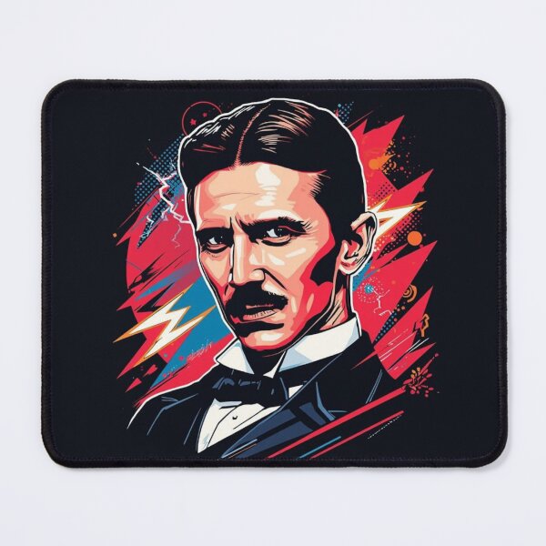 Item preview, Electric Genius – Nikola Tesla Vintage Portrait Art designed and sold by Whimsicalenergy.
