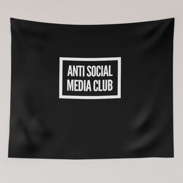 Item preview, anti social media club for those against social media designed and sold by snowry.