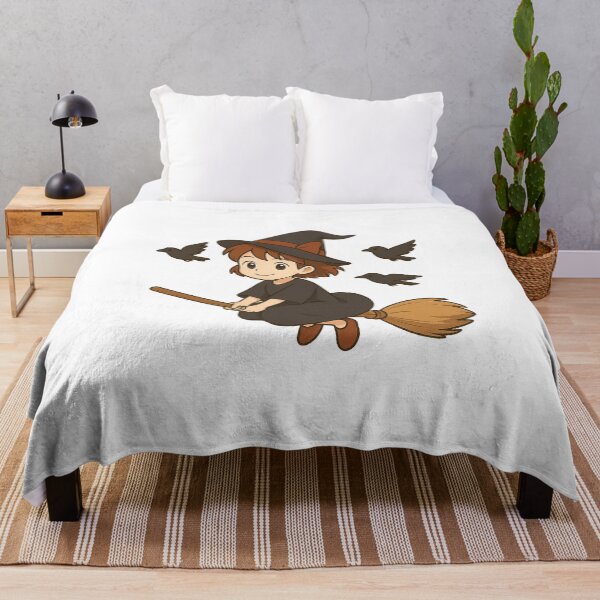 Item preview, Cute Anime Witch Flying with Crows designed and sold by RabidTees.