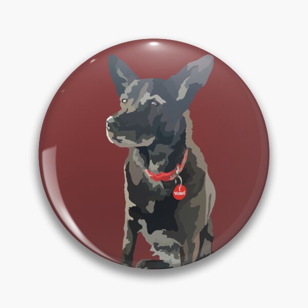 Item preview, Pepper the Dog with I Voted Sticker designed and sold by luzerome.
