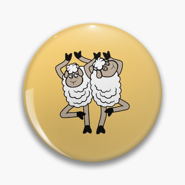 Item preview, Sheep Couple Annoyed Bothered Tree Pose Yoga Bumping Space designed and sold by shirt-o-mat.