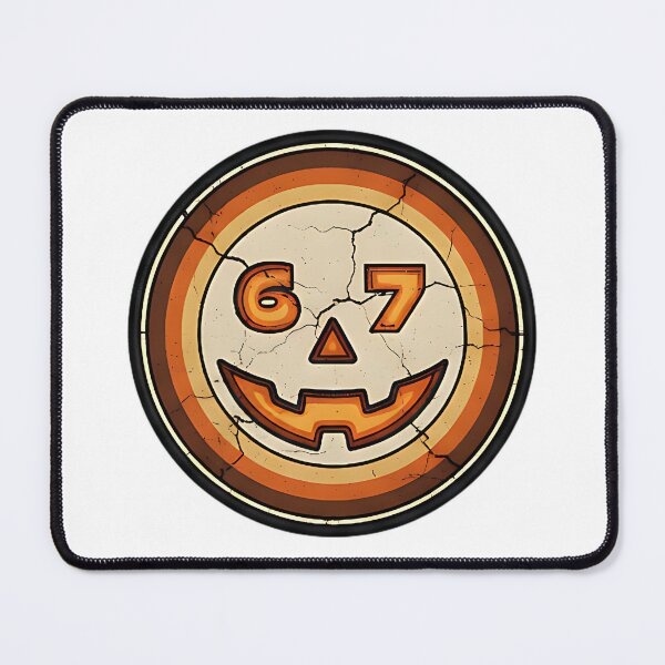 Item preview, 67 You Already Know pumpkin halloween retro humor funny fall number design designed and sold by ArtDesignTp.