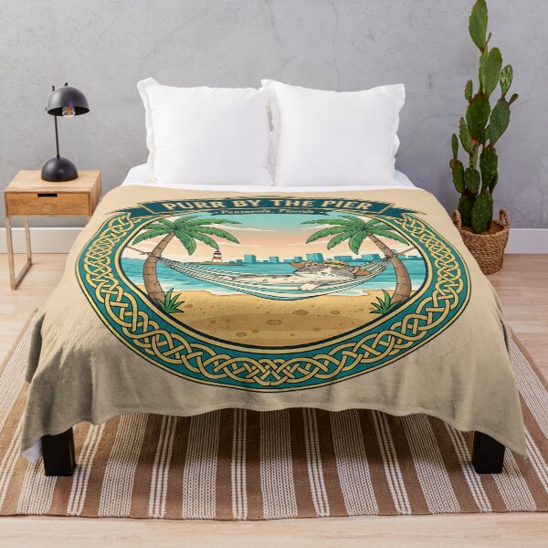 Item preview, Purr by the Pier – Pensacola Coastal Cat Hammock Design designed and sold by PostersMode.