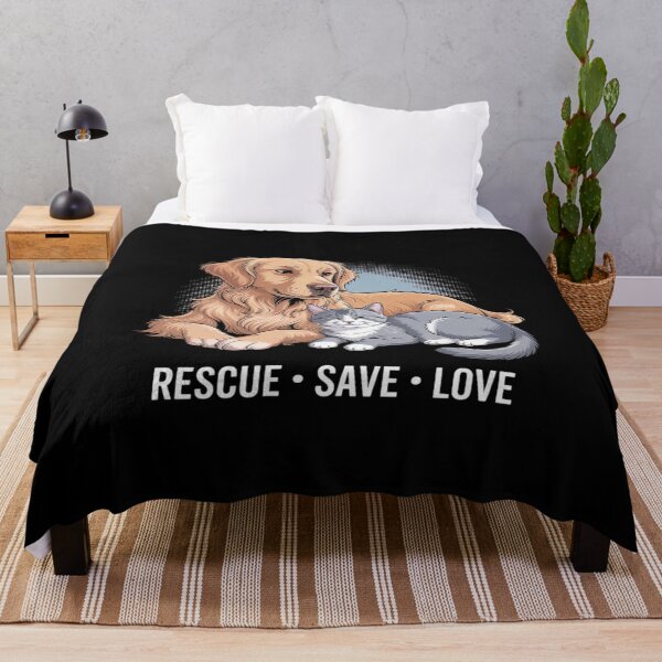 Item preview, Animal Welfare RESCUE SAVE LOVE Funny Animal Rights designed and sold by LeeEvans222.