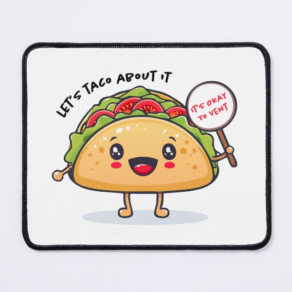 Item preview, Let’s Taco ’Bout It Funny Food Pun Design designed and sold by bobalogy.