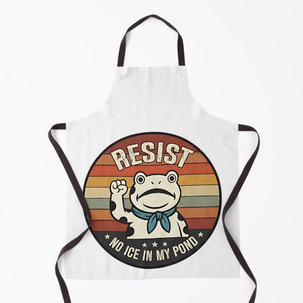 Item preview, Resist No Ice in My Pond frog climate message environmental awareness eco humor designed and sold by ArtDesignTp.