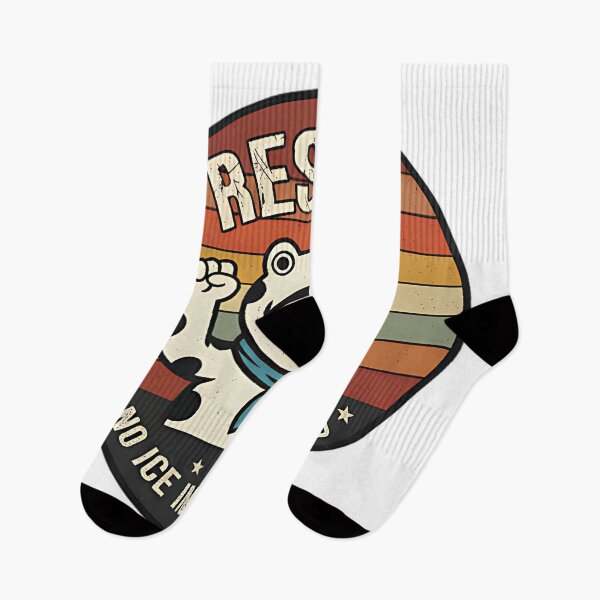 Item preview, Resist No Ice in My Pond frog climate message environmental awareness eco humor designed and sold by ArtDesignTp.