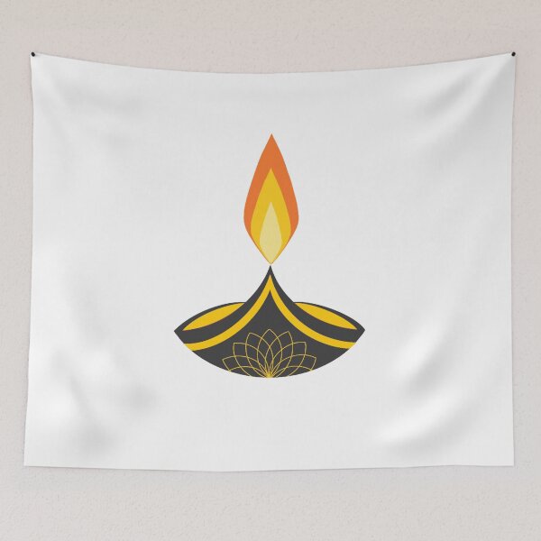 Item preview, Elegant Diya Lamp ? | Minimalist Diwali Light Design Sticker designed and sold by NewIndianProducts.