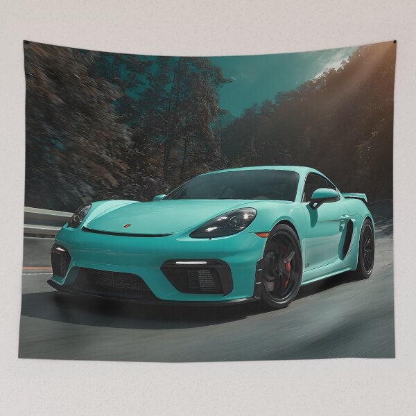 Item preview, Porsche 718 Cayman GT4 High-Performance Art Print designed and sold by AutoPopStudio.