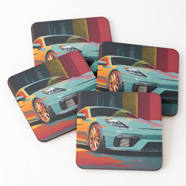 Item preview, Porsche 718 Cayman GT4 Pop Art Wall Canvas for Office designed and sold by AutoPopStudio.