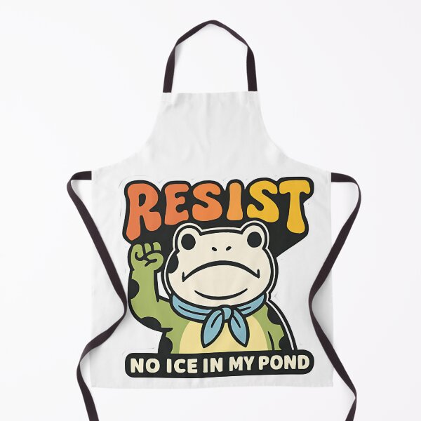 Item preview, Resist No Ice in My Pond frog climate change awareness eco friendly protest design designed and sold by ArtDesignTp.