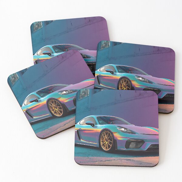 Item preview, Porsche 718 Cayman GT4 Luxury Sports Car Pop Art designed and sold by AutoPopStudio.