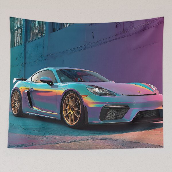 Item preview, Porsche 718 Cayman GT4 Luxury Sports Car Pop Art designed and sold by AutoPopStudio.
