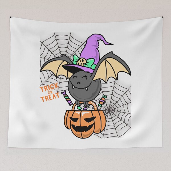 Item preview, Halloween. Trick or Treat And a Funny Bat. designed and sold by Dinasshop.