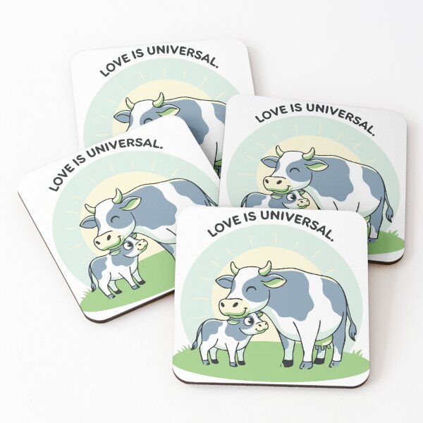 Item preview, Cow and Calf Love - Cute Vegan Animal Lover Gift designed and sold by YNAMREG.