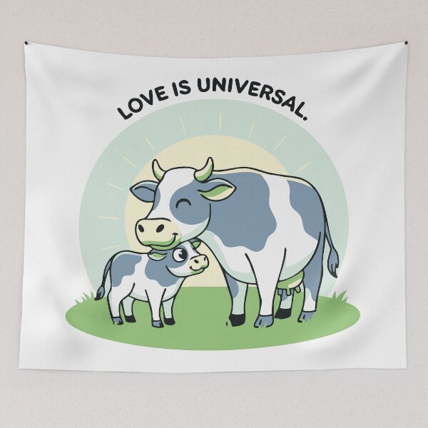 Item preview, Amor de vaca y ternero: un bonito regalo vegano para los amantes de los animales designed and sold by YNAMREG.