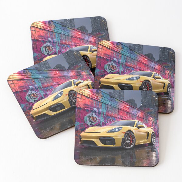 Item preview, Porsche 718 Cayman GT4 Iconic Sports Car Wall Art designed and sold by AutoPopStudio.