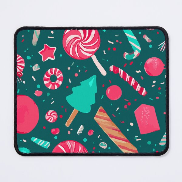 Item preview, Candyland Christmas Pattern – Peppermint Sweets, Lollipops & Gingerbread Houses designed and sold by Moss and Moon Studio.