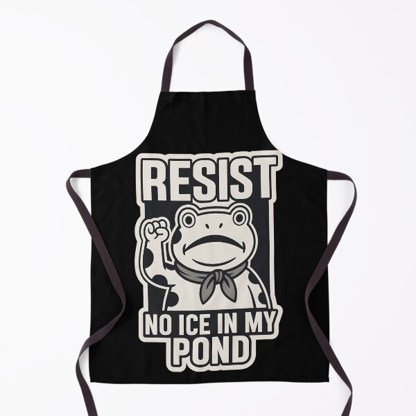 Item preview, Resist No Ice in My Pond minimalist frog climate awareness protest eco message design designed and sold by ArtDesignTp.