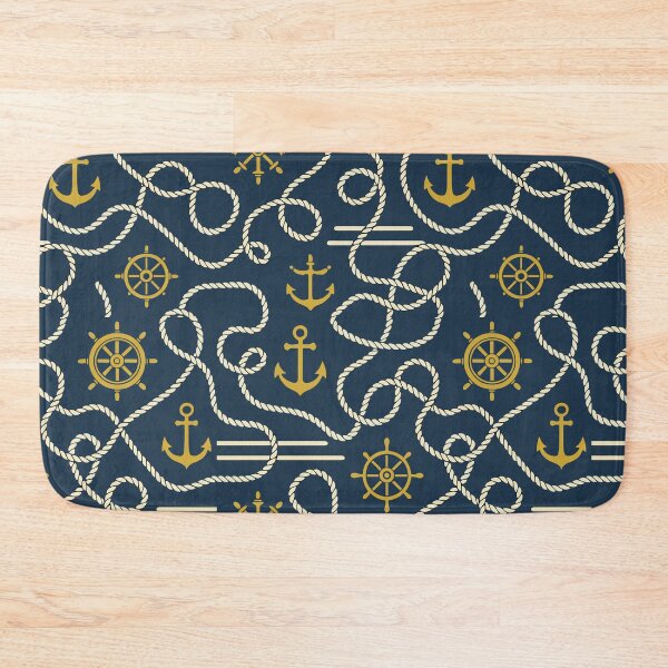 Item preview, Nautical Anchors & Ropes – Elegant Maritime Seamless Pattern designed and sold by HNDesignStudio.