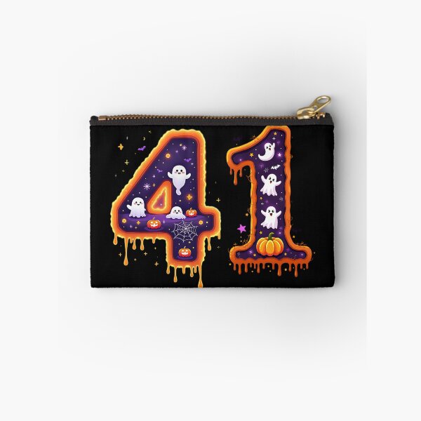Item preview, 41 halloween ghost number spooky design pumpkin bat haunted october art designed and sold by ArtDesignTp.