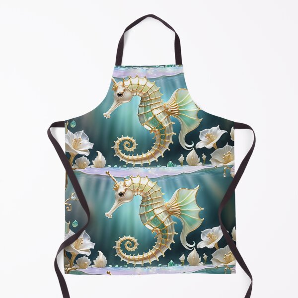 Item preview, GROOVY SEAHORSE * Pscyhedelic Coastal Marine Ocean Sea Life Animal Bejeweled Stained Glass ~ Coastal Seaside Cottage Core Holiday Christmas Birthday Bridal/Baby Shower Wedding Bridesmaid GIFT designed and sold by Spinning Plates 360.
